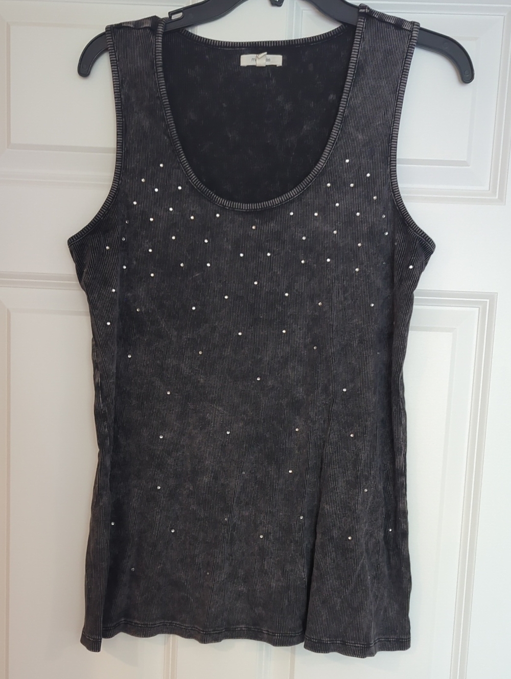 Maurices Black Studded Scoop Tank Top